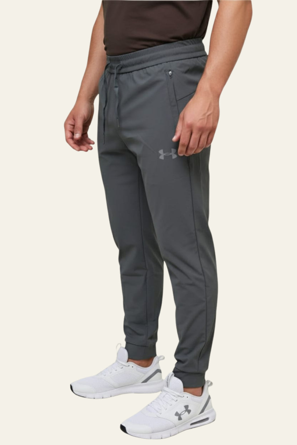 Imported Men’s Chinese Premium Performance Joggers – High-Stretch Grey Slim-Fit Training Pants