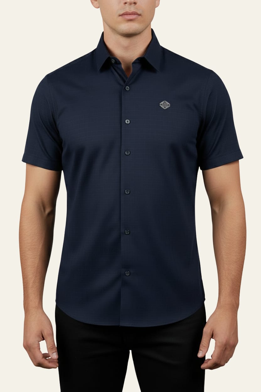 Premium China Imported Poly-Cotton Breathable Short Sleeve Shirt Main image