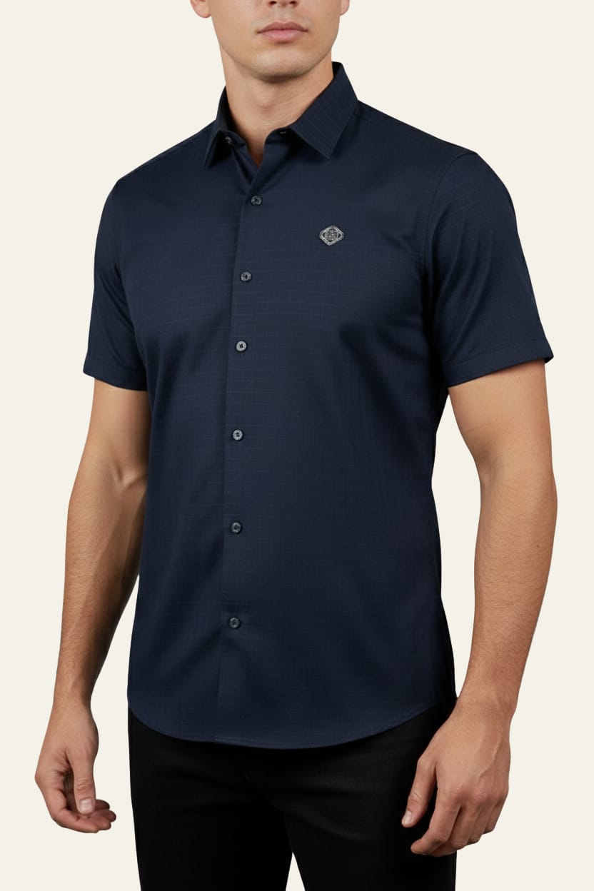 Premium China Imported Poly-Cotton Breathable Short Sleeve Shirt