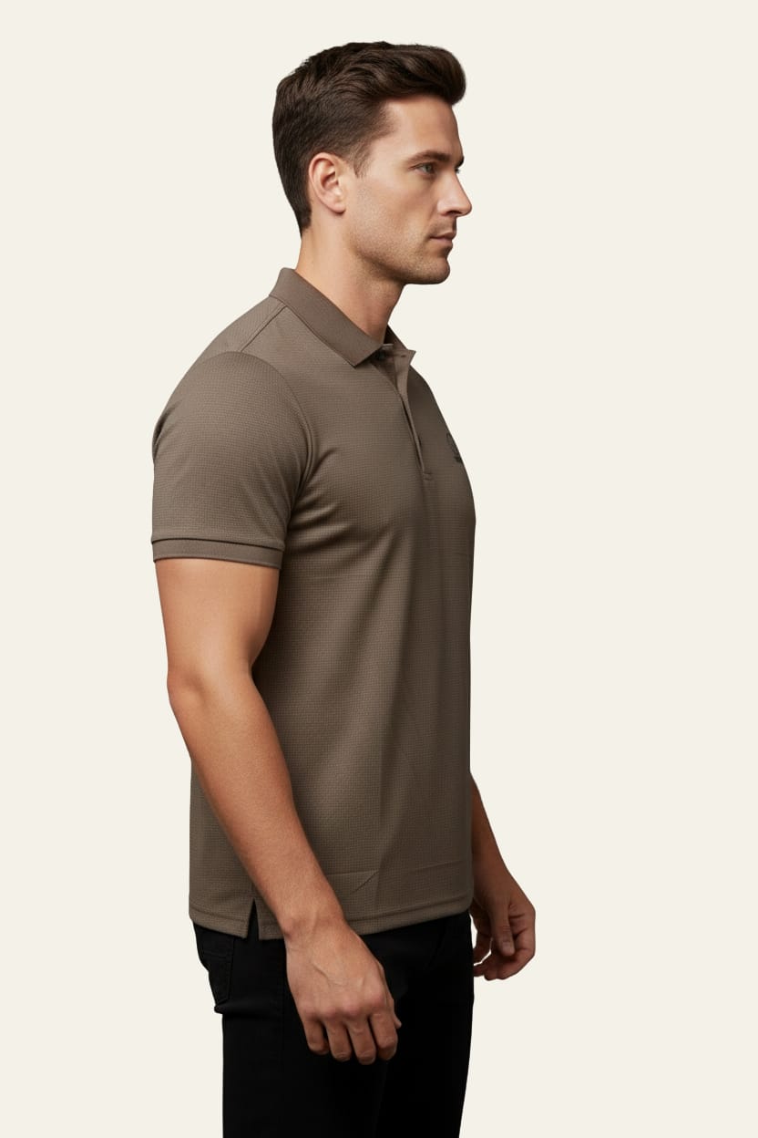 Premium Men’s China Import Textured Polo Shirt – Breathable & Stylish Secondary image