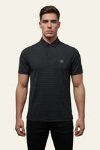 Men's Premium Black Striped China Import Cotton-Poly Casual Shirt