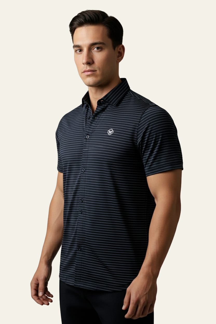 Men’s Premium Striped China Import Breathable Cotton-Poly Casual Shirt