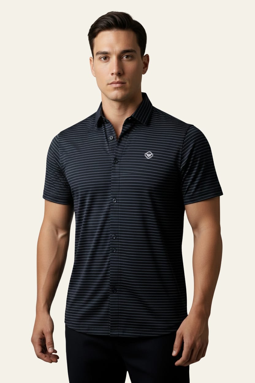 Men’s Premium Striped China Import Breathable Cotton-Poly Casual Shirt