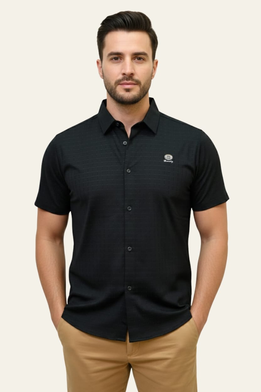 Premium Men's China Import Breathable Cotton-Polyester Short Sleeve Shirt Main image