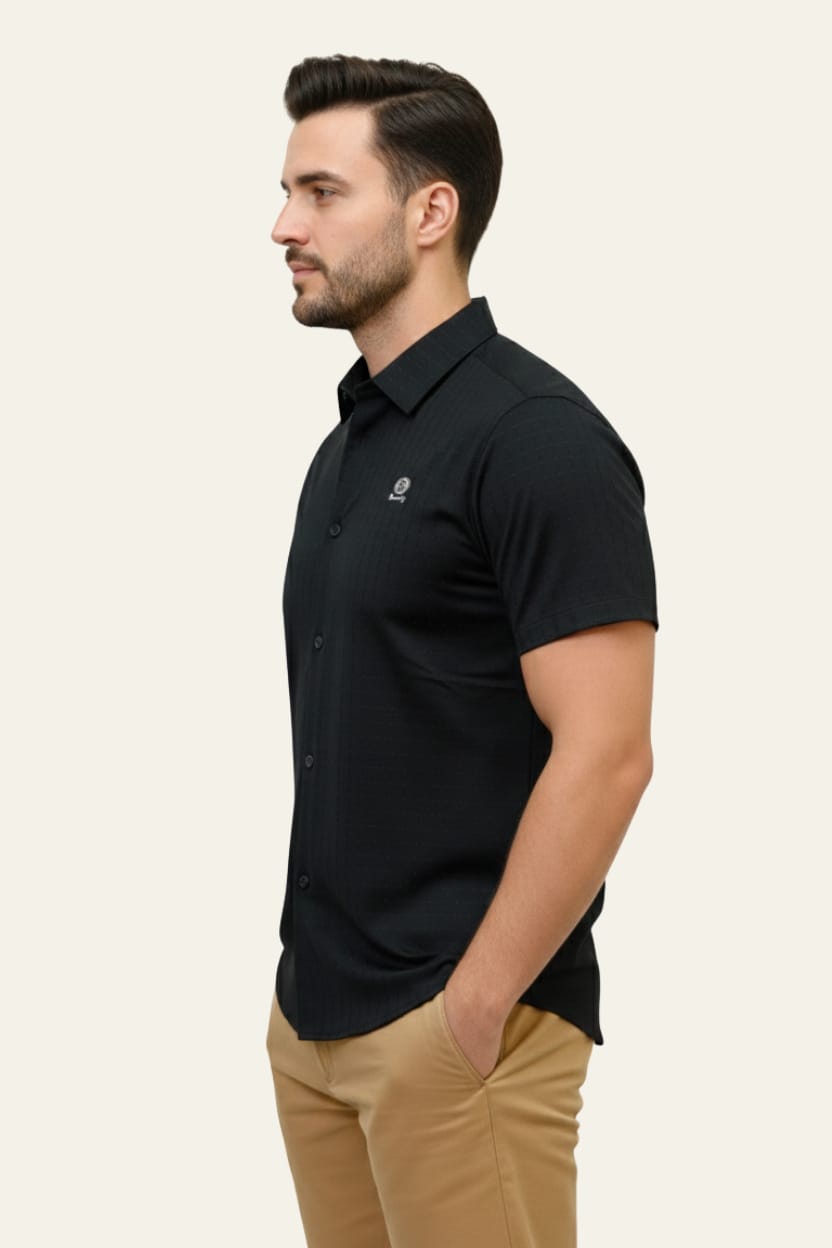 Premium Men's China Import Breathable Cotton-Polyester Short Sleeve Shirt Secondary image