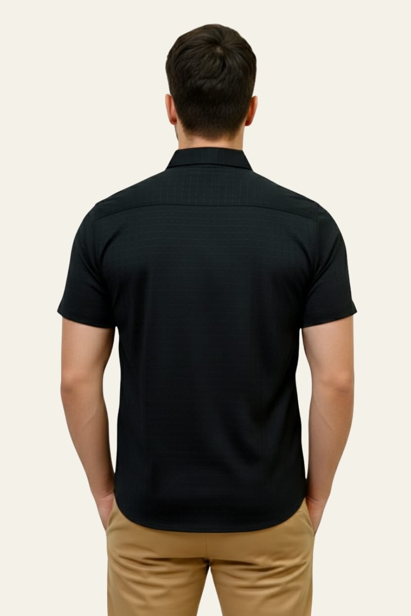 Premium Men's China Import Breathable Cotton-Polyester Short Sleeve Shirt