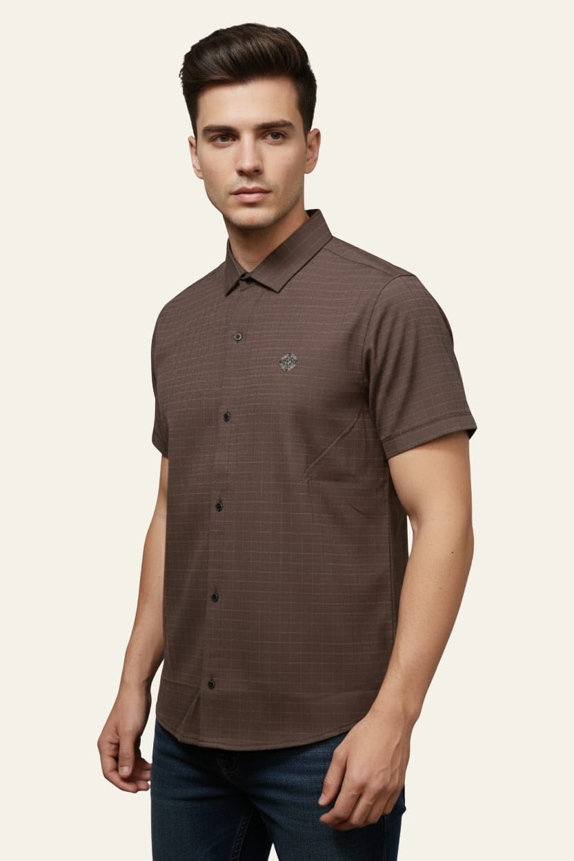 Men’s Premium Striped China Import Cotton-Poly Casual Shirt Secondary image