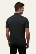 Men's Premium Black Striped China Import Cotton-Poly Casual Shirt